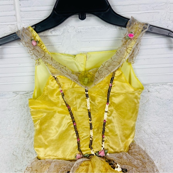 Disney beauty & the beast bell Golden Princess Dress Costume size 4-6X - Picture 6 of 11